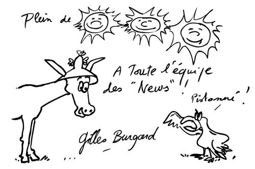La dédicace de Gilles Burgard pour l'équipe des News